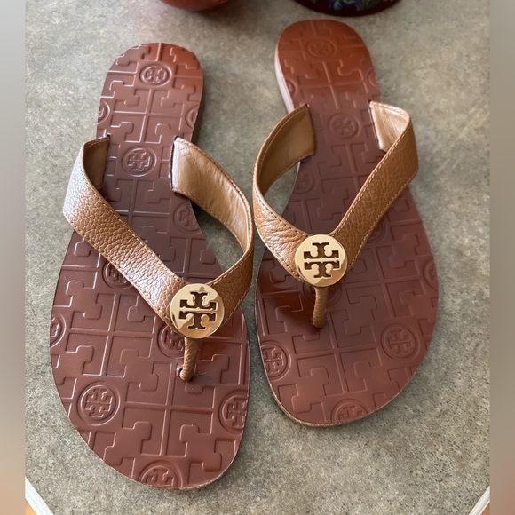 Tory Burch Shoes - Tory Burch Brown Leather Sandals Size 7
